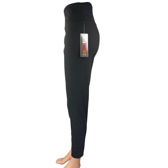 NEW 32 Degrees Heat Black High Waisted Activewear Workout Yoga Leggings Pants L - Picture 2 of 5
